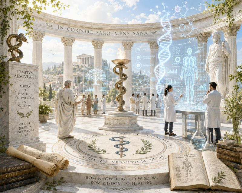 AevumAtlas philosophy connecting classical medical wisdom with modern science and healthy aging